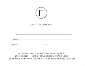 Foundation Hair Salon Gift Card