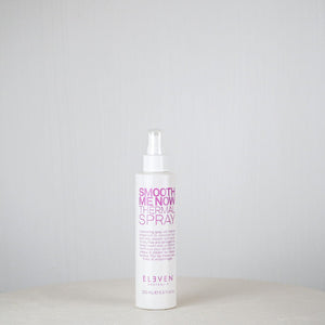 Bottle of 'Smooth Me Now Thermal Spray' by Eleven on a white background
